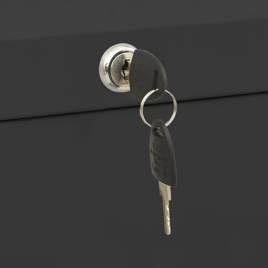 vidaXL Filing Cabinet Under Desk Office File Cabinet Storage Cabinet Steel