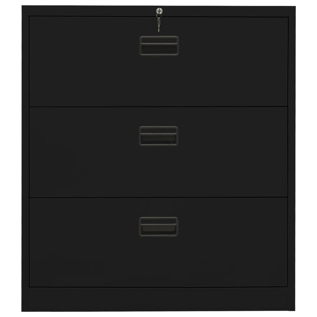 vidaXL Filing Cabinet Under Desk Office File Cabinet Storage Cabinet Steel