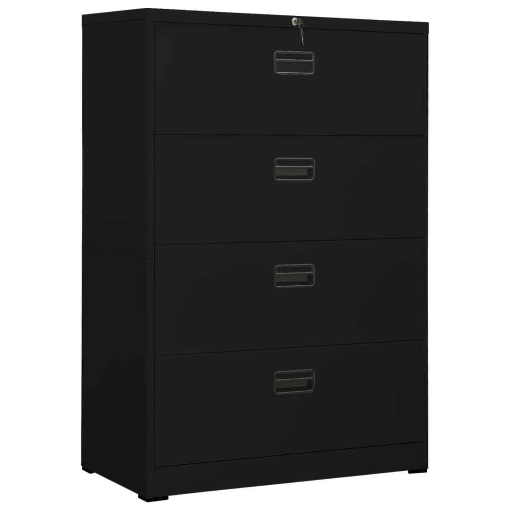 vidaXL Filing Cabinet Under Desk Office File Cabinet Storage Cabinet Steel