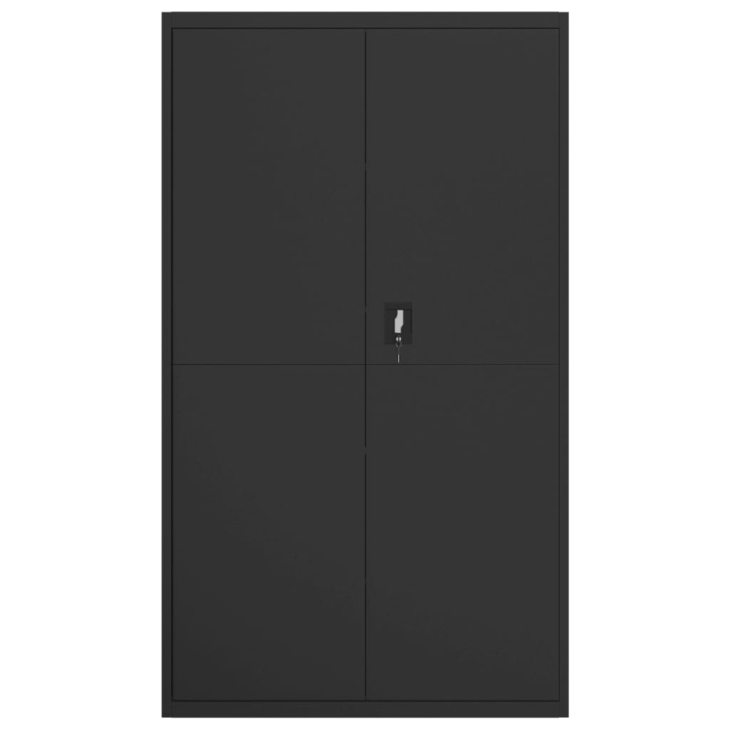 vidaXL File Cabinet Lockable Storage Unit Filing Cabinet with Doors Steel