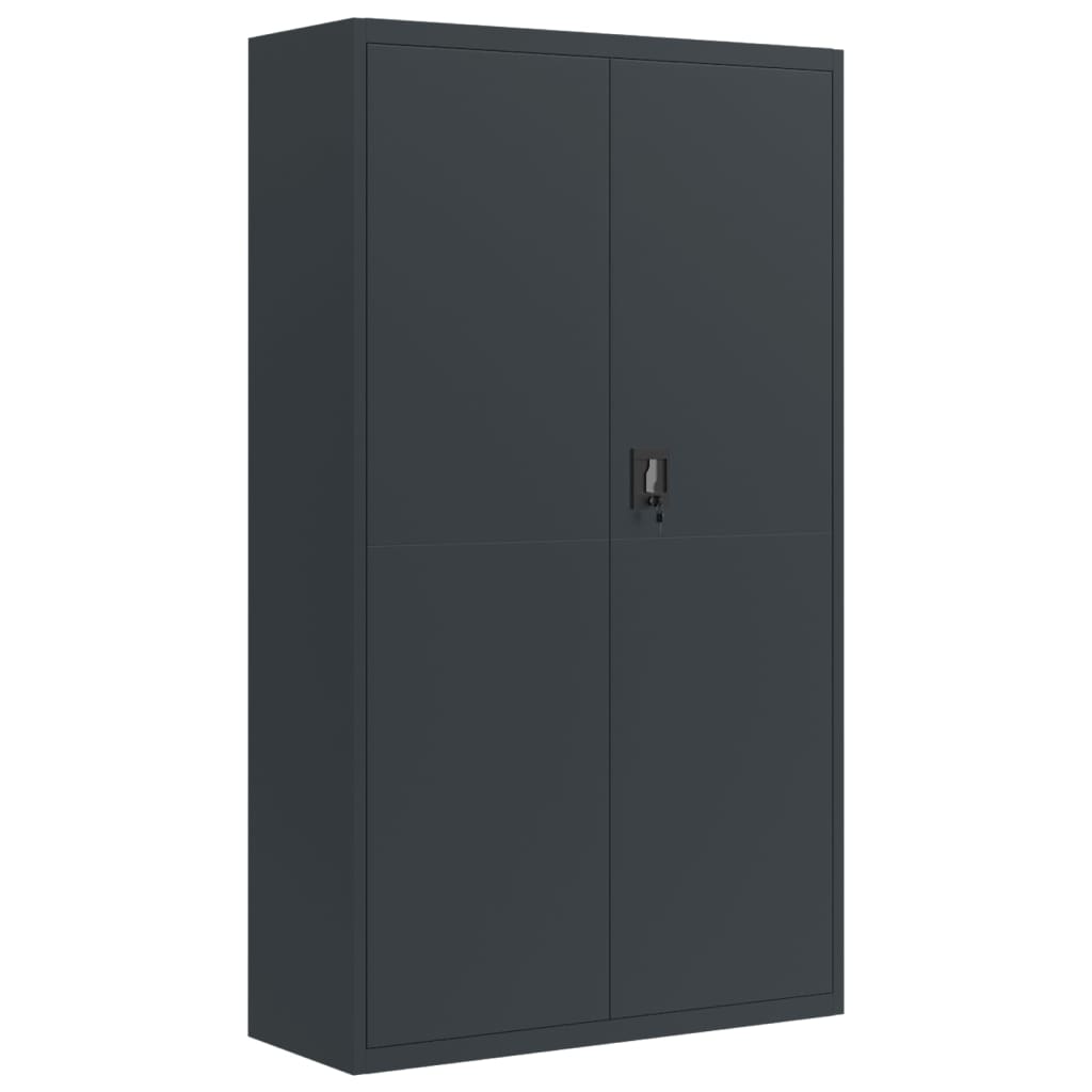 vidaXL File Cabinet Lockable Storage Unit Filing Cabinet with Doors Steel